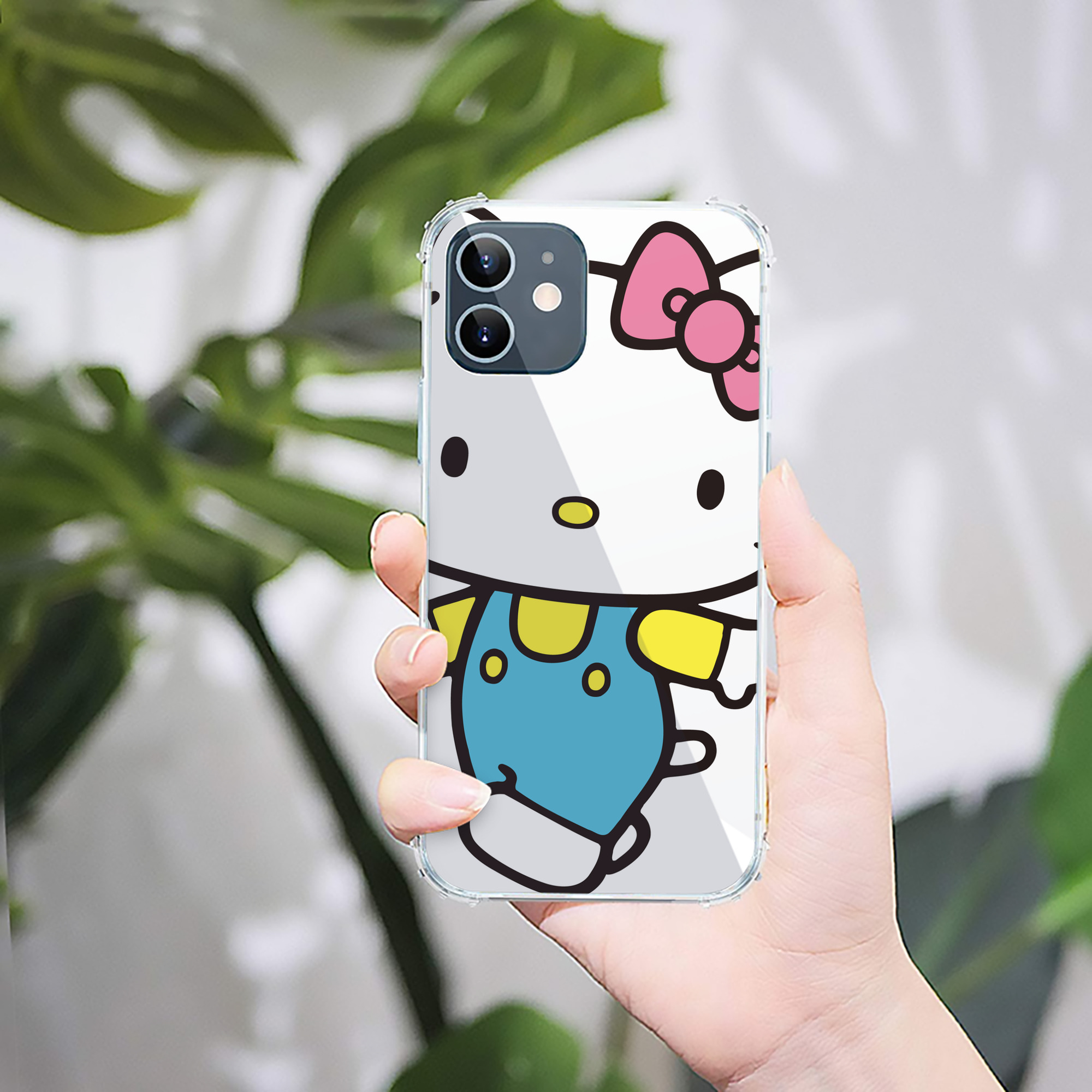 （画像用） Hello Kitty ハローキティ 【iPhone 12シリーズ対応】透明スマホケース（クリアソフトケース）